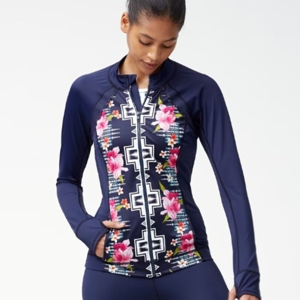 Tommy Bahama Pendleton IslandActive Zip-Front Rash Guard Jacket L